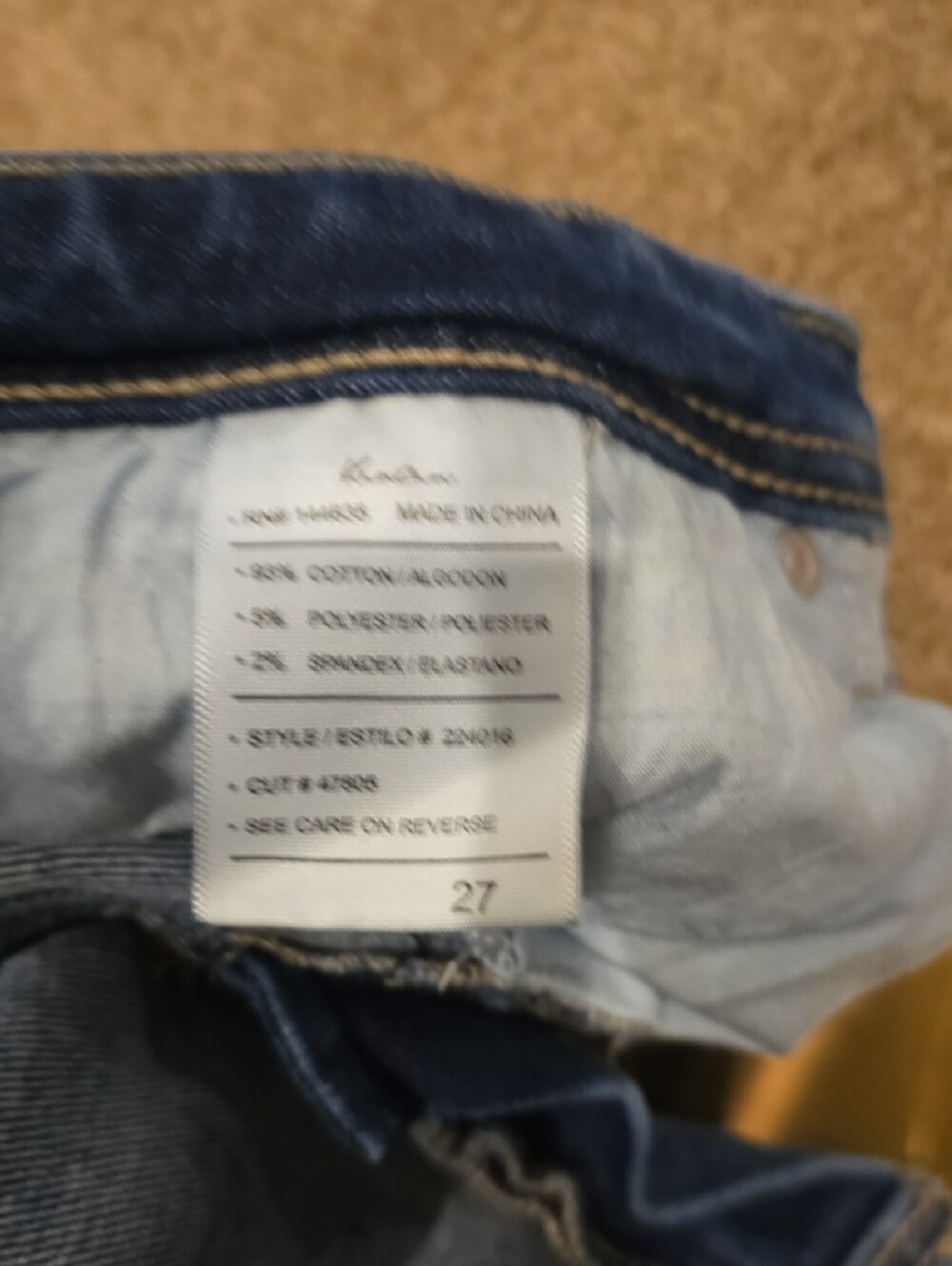 KanCan Dark Blue Distressed Flare Jeans - Picture 3 of 3